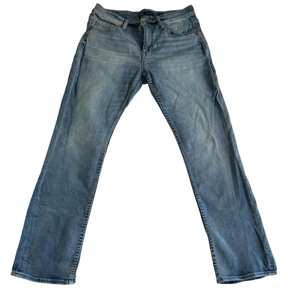 Buckle BKE Jake Straight Jeans Mens 34x32 (33x31) Blue Denim Stretch Regular Fit